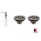 Keeney Mfg Basics Double Strainer Kitchen Kit, Stainless Steel KITK5445SSDS - alternate 1